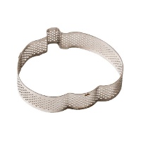 Kürbisform aus mikroperforiertem Edelstahl, 9,5 x 10 cm - Decora