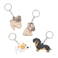 Schlüsselanhänger mit lächelndem Hund - 1 Stück