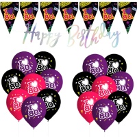 80's Party Deko Pack Modell 1 - 18 Stück