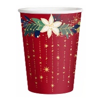 Dekorative Weihnachtsbecher, 270 ml - 6 Stück