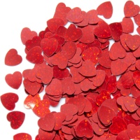 Leuchtend rote Herzen Konfetti 20 gr