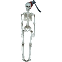 Skelett-Anhänger mit Axt, 40 cm