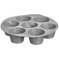 Form für Heißluftfritteuse, 21 x 21 x 4,5 cm mit 7 Abteilungen