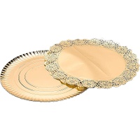 Runde Goldspitzenpapierkartonplatte, 30 cm