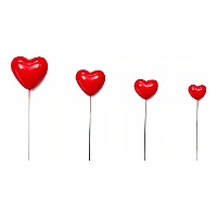 3D-Herz-Picks - 20 Stück