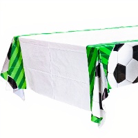 Fußball-Tischdecke mit Ballmotiven, 2,20 x 1,32 m