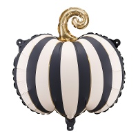 Schwarz-weißer Kürbisballon, 39 x 38 cm