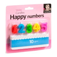 Zahlenkerzen - 10 Stück