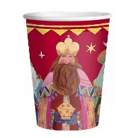 Becher mit 270 ml Fassungsvermögen im Vintage-Stil der Heiligen Drei Könige - 6 Stück