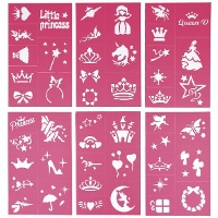 Make-up-Schablonen für Fantasy-Prinzessinnen - 6 Stück