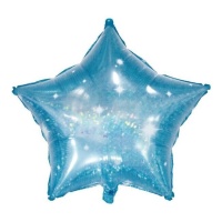 61 cm Galactic Aqua Star Luftballon - Conver Party