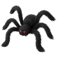 Schwarze Spinne mit roten Augen, 90 cm
