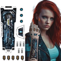 Futuristische temporäre Tattoos für den Arm
