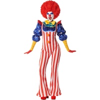 Amerikanisches Clownskostüm für Damen