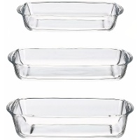 Quadratische Auflaufformen 1,3 L, 1,95 L und 2,75 L - Borcam - 3er-Set