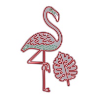 Flamingo-Stanzform mit Zag-Blatt - Misskuty - 2 Stück