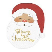 Weihnachtsmannservietten 13,4 x 16 cm - 12 Stück