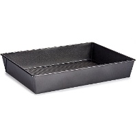 Rechteckige Backform aus Stahl, 36 x 24 x 6 cm