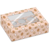 Schachtel für 6 Lebkuchen-Cupcakes - 2 Stück.