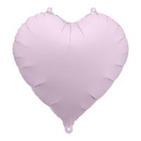 45 cm matter Pastellherzballon - Partydeco - 1 Stück
