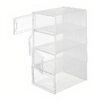 Stapelbarer Schuh-Organizer, 33 x 23 x 14 cm - 4 Fächer