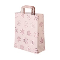 Weihnachtsgeschenkbeutel 32 x 26 x 10 cm rosa - 1 St.