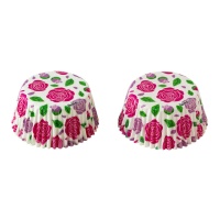 Rosen-Cupcake-Kapseln - 36 Stück
