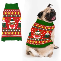 Weihnachtspullover mit Rentiermotiv für Hunde