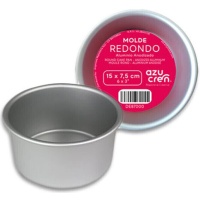 Runder Aluminium-Backform, 15 x 15 x 7,5 cm - Azucren