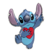 Stitch Herzform Ballon 78 x 74 cm