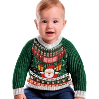 Weihnachtspullover für Babys mit Santa Claus Ho Ho Ho