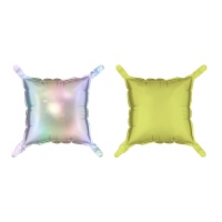 Dekoratives Paneelballon-Set 35 x 35 cm in Irideszierend und Gelb - 4 Stück