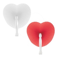Herzförmiger Fächer, 14 cm - 1 Stück