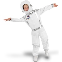 Kinder-Astronautenkostüm in Weiß und Silber für 5 bis 8 Jahre