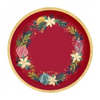 Weihnachtsschmuck-Teller, 17 cm - 6 Stück