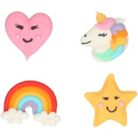 Zuckerfiguren von Unicorn Dream - 8 Stück