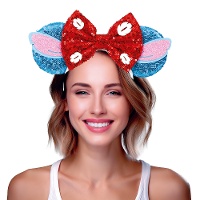 Haarreif mit blauen Mäuseohren