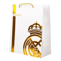 Geschenktasche von Real Madrid, goldfarben, 23 x 18 x 10 cm