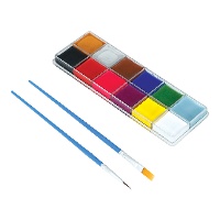Gesichts-Make-up-Palette mit Pinseln