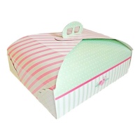 Schachtel mit den Maßen 35 x 27 x 10 cm für rechteckigen Kuchen mit Griff