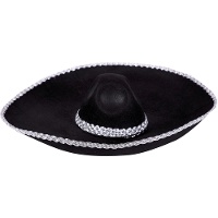 Eleganter schwarzer mexikanischer Sombrero