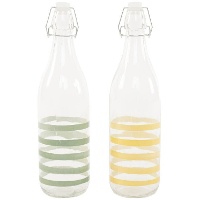 Flasche mit 1 L in Grünen oder Gelben Streifen - 1 Stück