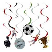 Sortierte Fußballanhänger - 6 Stück
