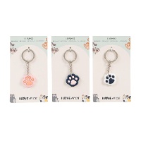 Schlüsselanhänger mit Tierpfotenabdruck - 1 Stück