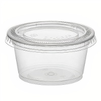 Transparente Salatschale mit Deckel, 75 ml - 100 Stück