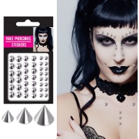 Gesichtsschmuck Piercing-Spikes - 30 Stück