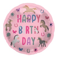 Happy Birthday Pferdeballon 45 cm - Folat