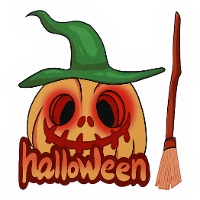 Dekorativer Kleber für Fenster, Kürbis, 21 x 19 cm