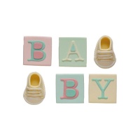 Sortierte Baby-Zuckerfiguren - Decora - 6 Stück