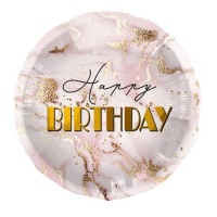 Happy Birthday Marmor Luftballon 45 cm